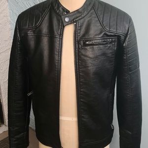 Guess Black Faux Moto Jacket XS